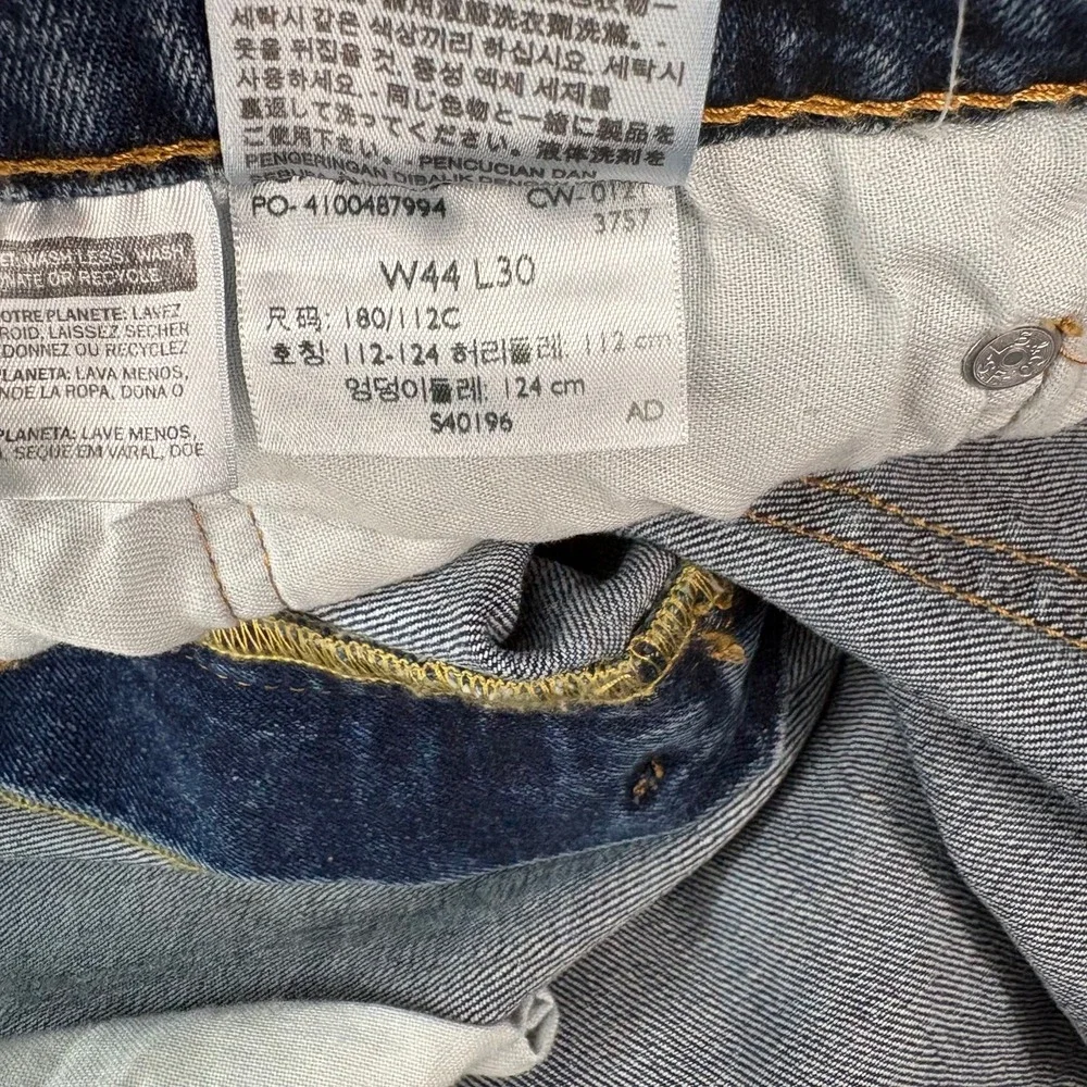 Levi's 559 Jeans‎ Mens Size 44X30 Blue Medium Wash Denim Relaxed Fit Straight